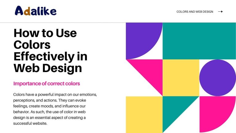 How to Use Colors Effectively in Web Design